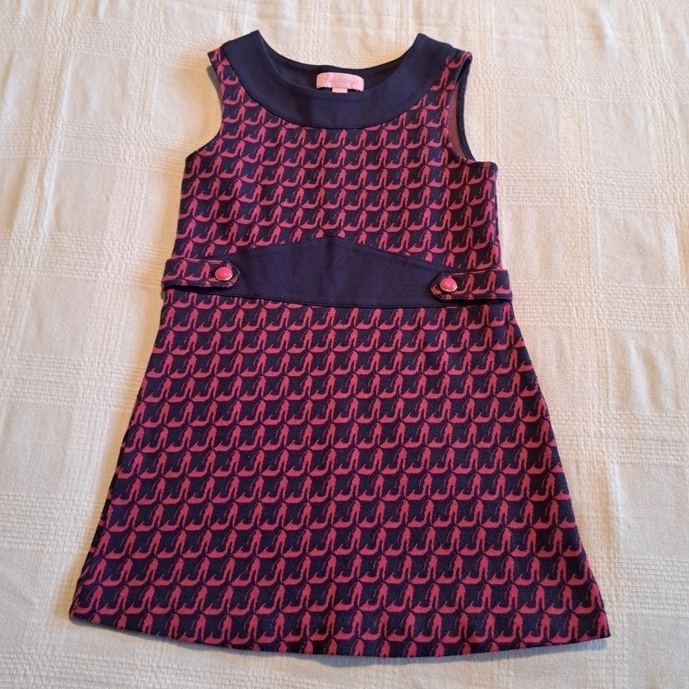Lilly Pulitzer girls size Small blue with pink shoe design